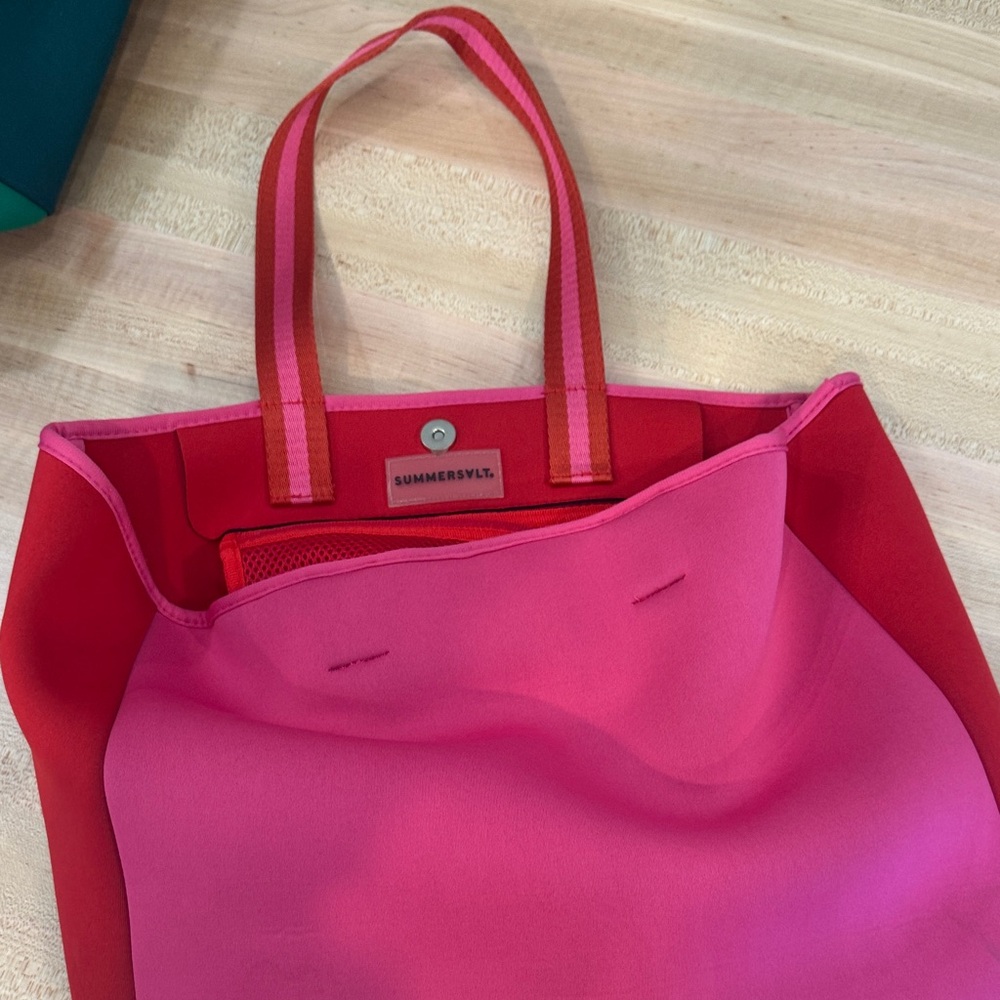 Summersalt Vibrant Pink and Red Tote